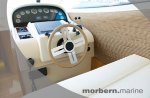boat interior with vinyl upholstery